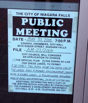 Public Meeting sign