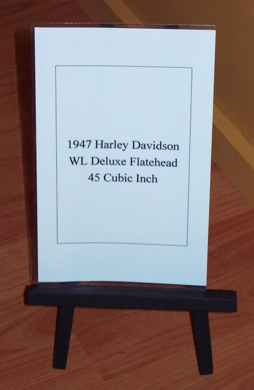 1947 Harley Davidson WL Deluxe Flathead sign