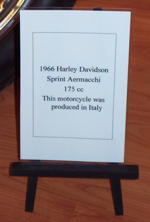 1966 Harley Davidson Sprint Aermacchi sign