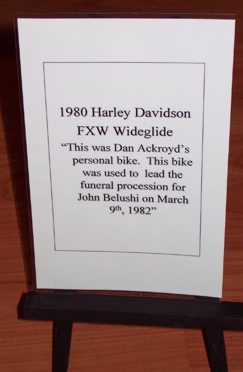 1980 Harley Davidson FXW Wideglide sign