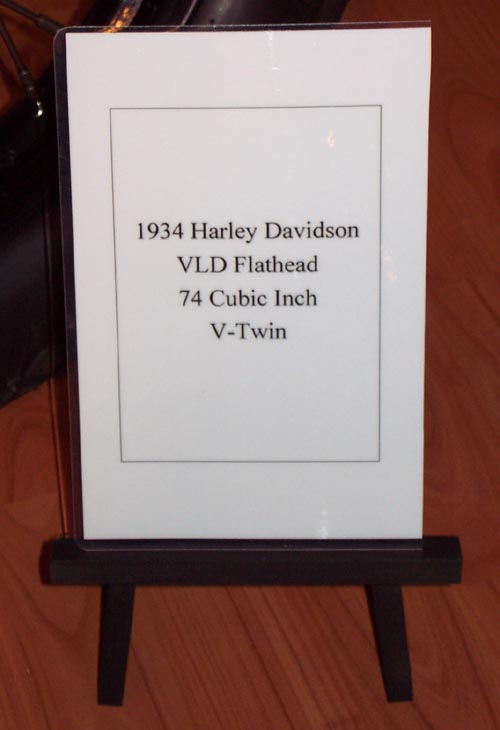 1943 Harley Davidson VLD Flathead sign