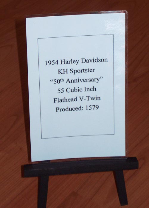 1954 Harley Davidson KH Sportster sign
