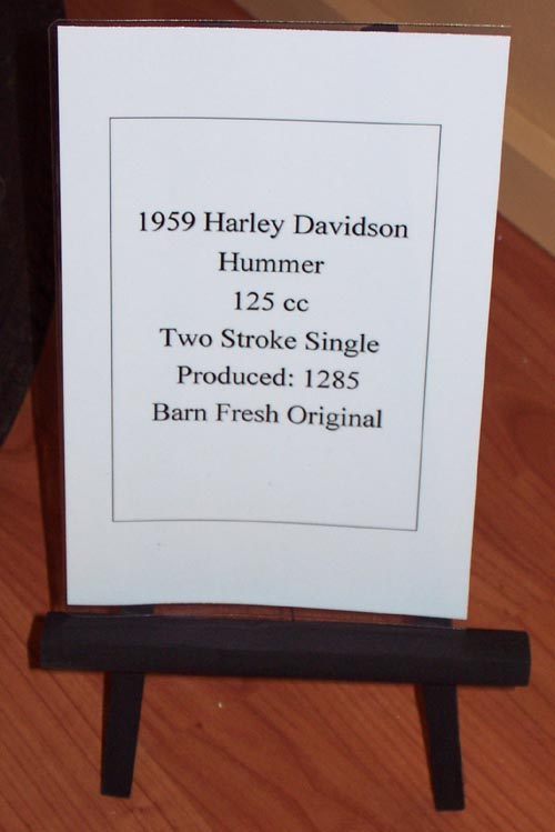 1959 Harley Davidson Hummer sign