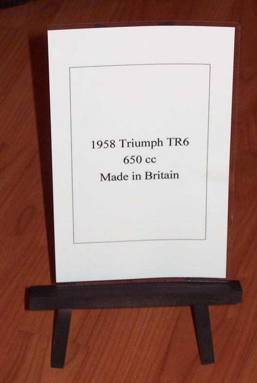 1958 Triumph TR6 sign