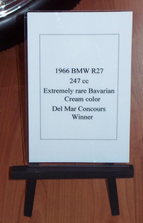 1966 BMW R27 sign