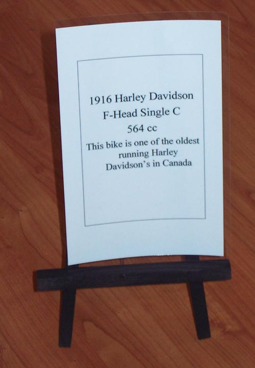 1916 Harley Davidson F-Head Single C sign