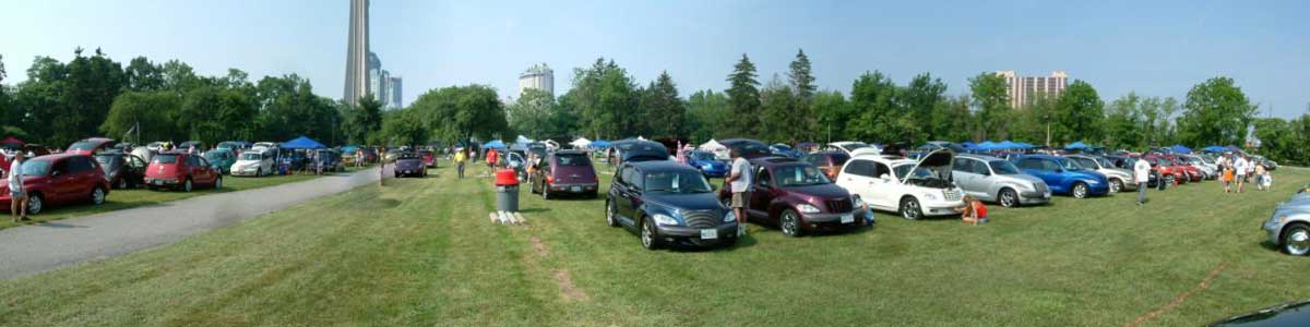 Cruise the Falls 5 - Partial Panorama of CI Parking Lot