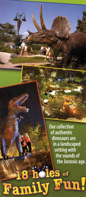 Dinosaur Park Miniature Golf leaflet back