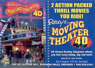 Ripley's Moving Theater Niagara Visitor's Map ad