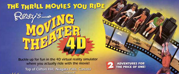 Ripley's Moving Theatre ad in Niagara the Visitor Magazine