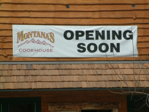 Montana's Cookhouse Opening Soon