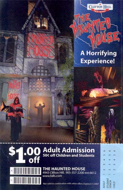 Niagara's Super Saver 2005 ad for Haunted House