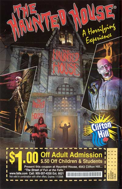 Niagara's Super Saver ad for The Haunted House