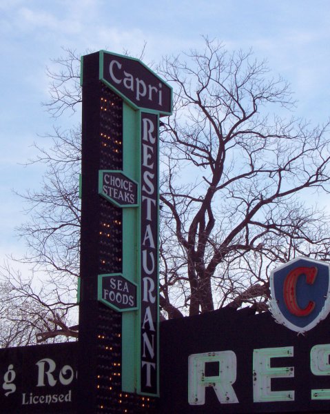 Capris Restaurant sign