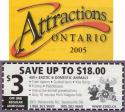 Attractions Ontario 2005 Zooz coupon