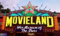 Movieland Wax Museum of the Stars sign at dusk