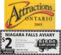 ao 2005 nfa Attractions Ontario 2005 Niagara Falls Aviary coupon